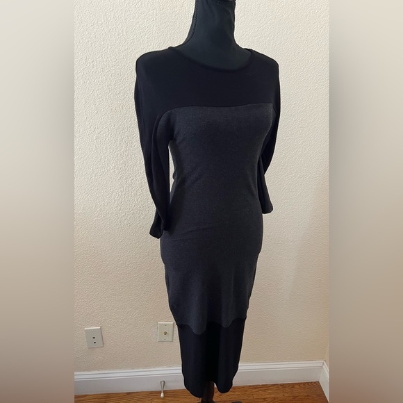 Ioanna Kourbela Black & Gray Bodycon Midi Dress Small - Picture 5 of 16